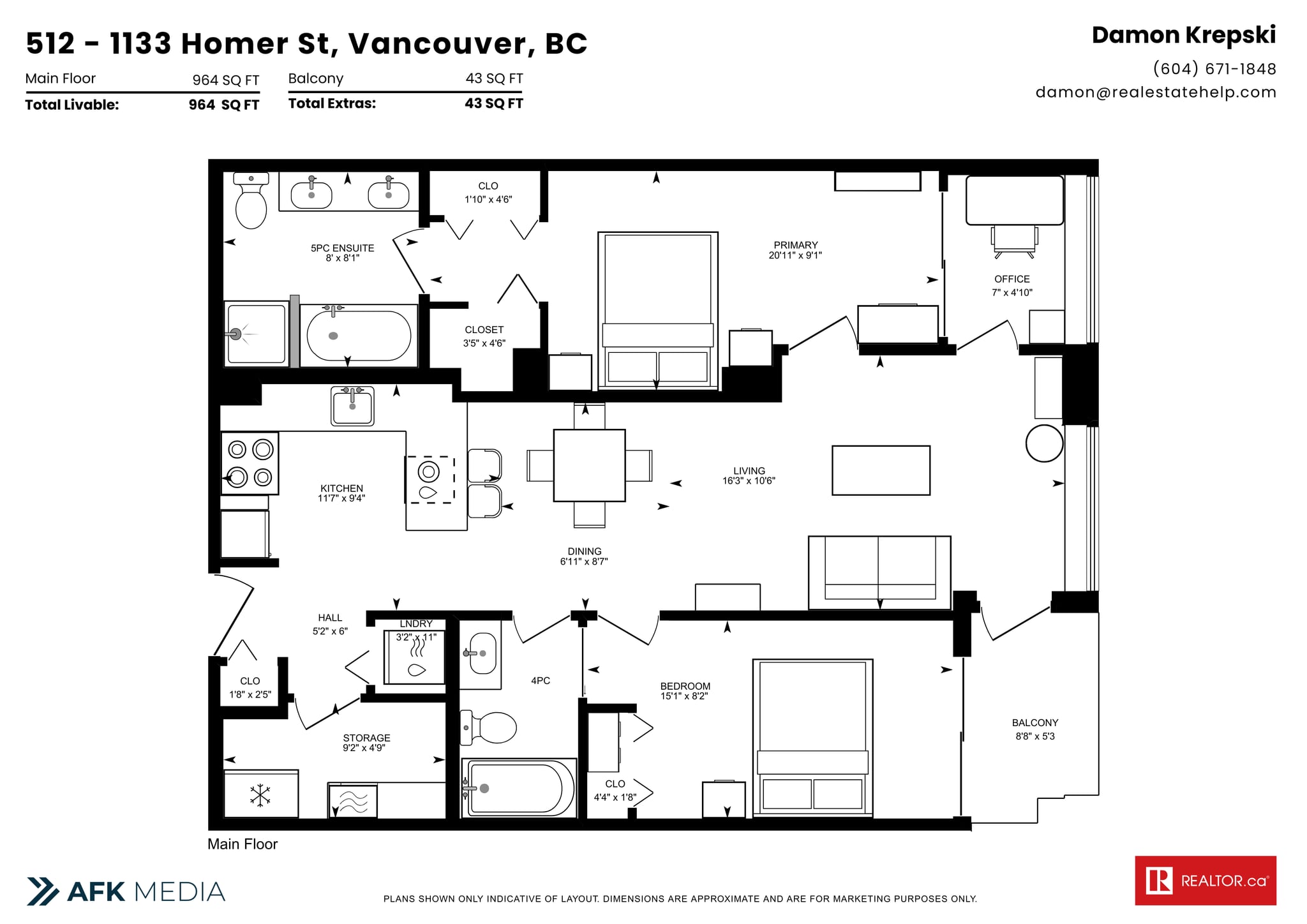 Floor plan page 2 for 512 - 1133 Homer St